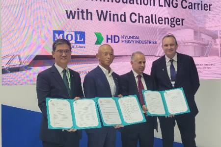 Hyundai и MOL получили одобрение на проект СПГ-танкера с ветровыми парусами
