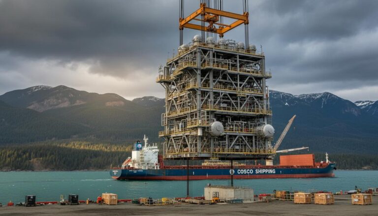 Проект СПГ-завода Woodfibre в Канаде завершен на 60% после доставки модулей