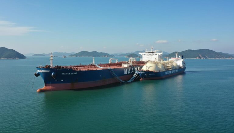 В Гонконге впервые заправили сжиженным природным газом супертанкер класса VLCC