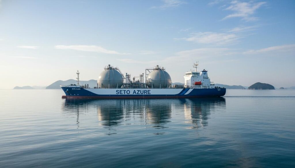 В Японии спустили на воду новый бункеровщик СПГ SETO AZURE для морской отрасли