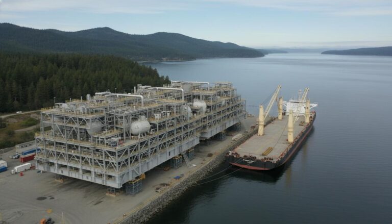 На СПГ-завод Woodfibre в Канаде доставили основной модуль весом 10 847 тонн