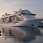 В Барселоне спустили на воду новый круизный лайнер на СПГ EXPLORA III